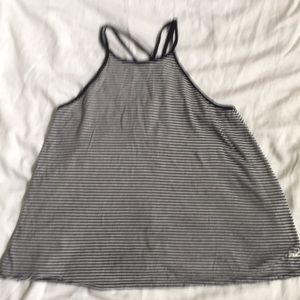Hollister striped racer back swing tank top dc